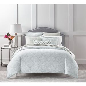 Sky Woodblock Flora King Duvet Set Pale Sage - NWT $315